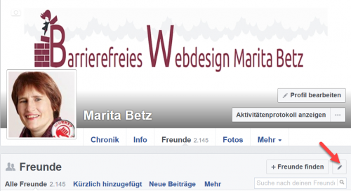 facebook mein profil